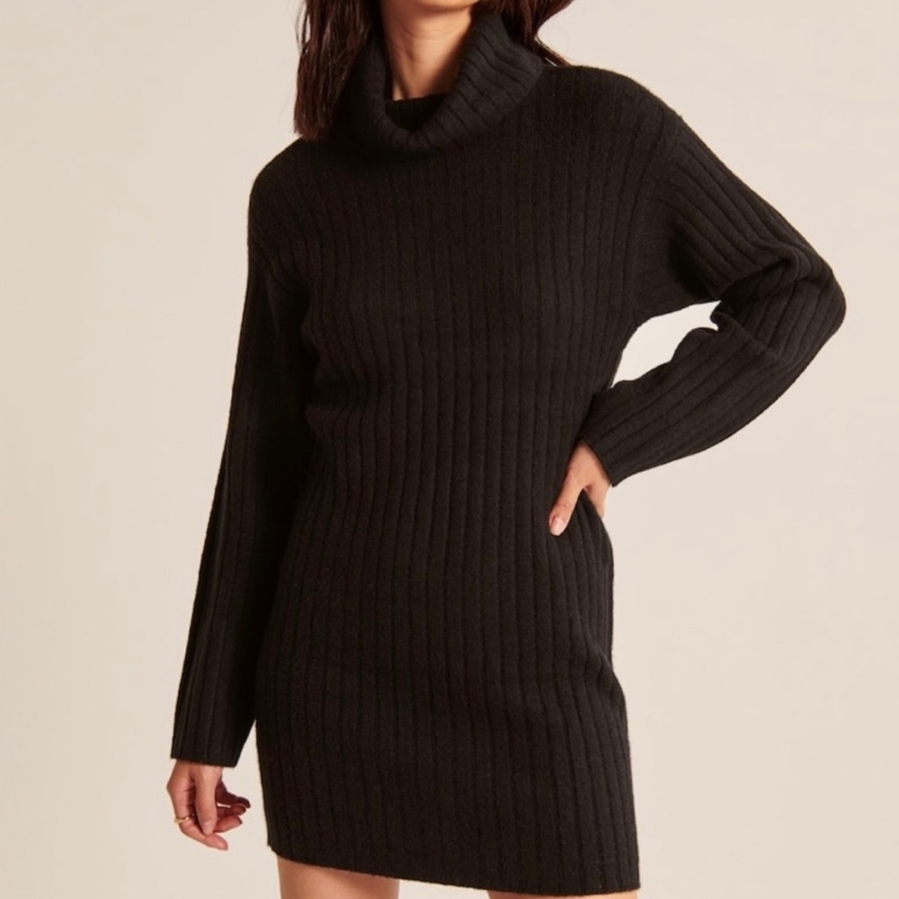 A&F Black Turtleneck Sweater Dress (Petite) - Brand new with tags!